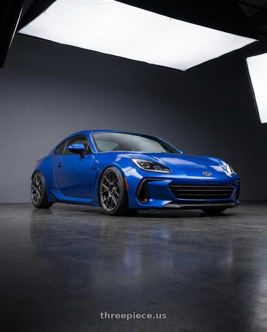2024 Subaru BRZ with Konig Ampliform 5x114.3 18x8.5+35 Dark Metallic Graphite wheels