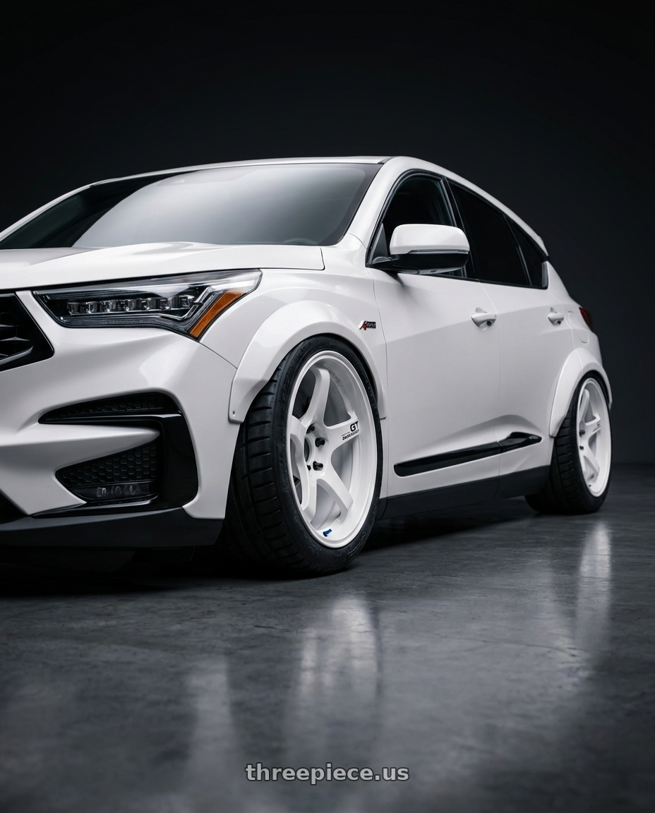 2020 Acura RDX Aspec white with Advan Racing GT PV 5x114.3 20x10.0 +35 RACING WHITE wheels