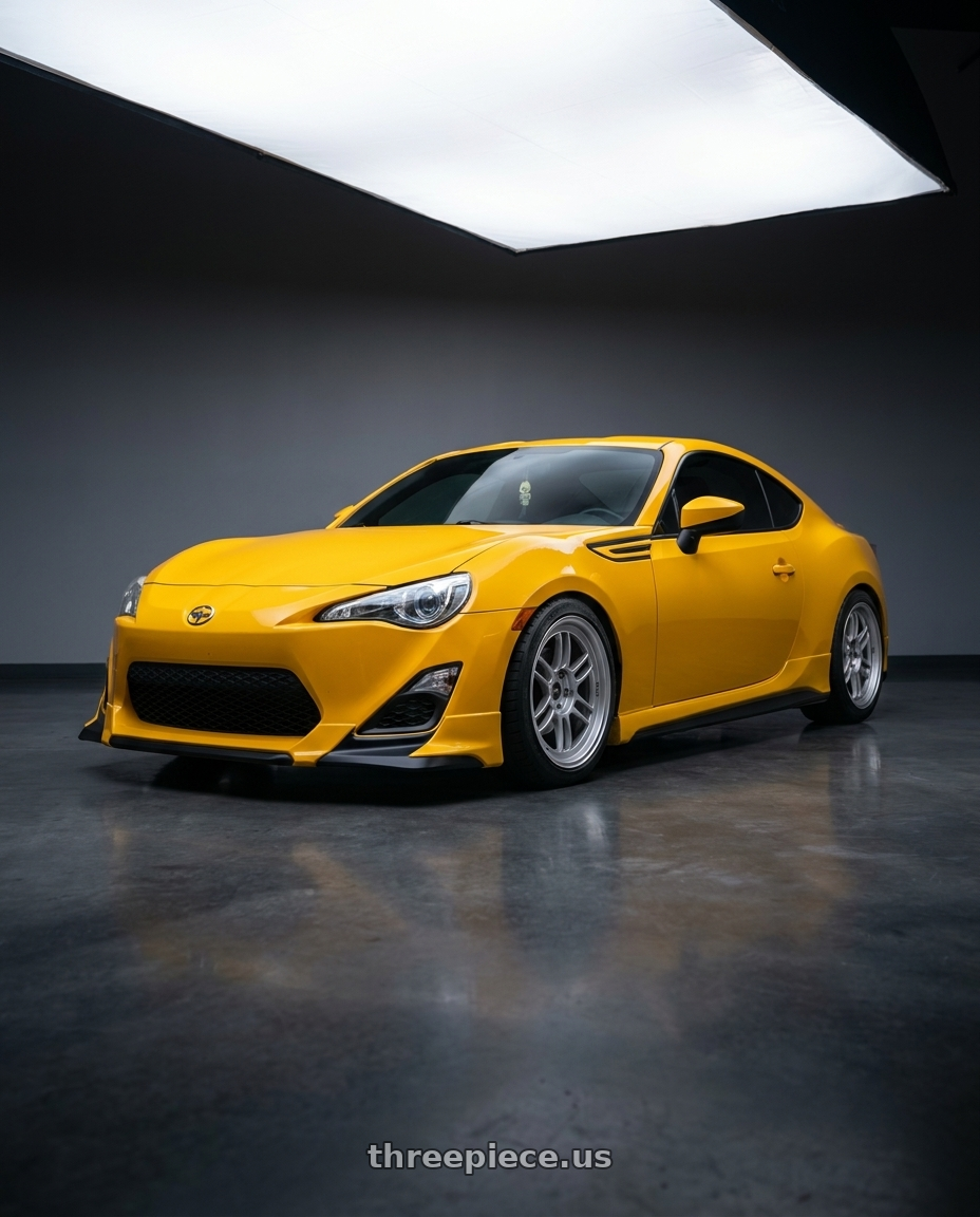 2015 scion FRS base yuzu with Enkei RPF1 5x100 18x8+45 Silver wheels