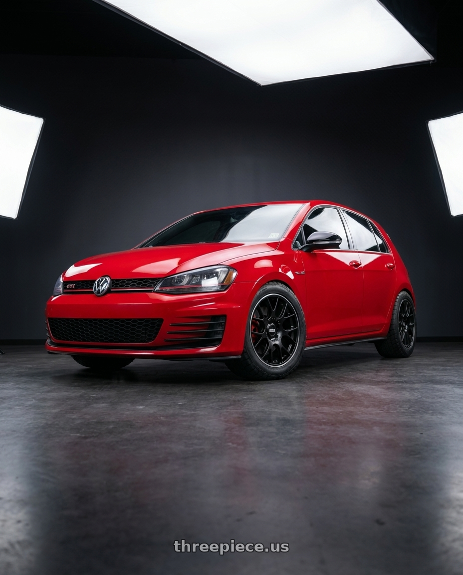 2015 vw gti with BBS CH-R 5x112 19x9.5 +35 Satin Black Polished Rim Protector wheels