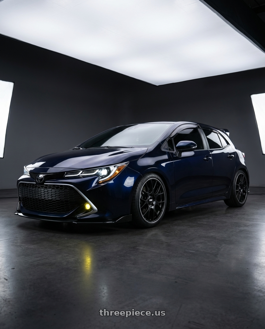 2022 Toyota corolla with BBS CH-R 5x112 18x8.5 +47 Satin Black Polished Rim Protector wheels