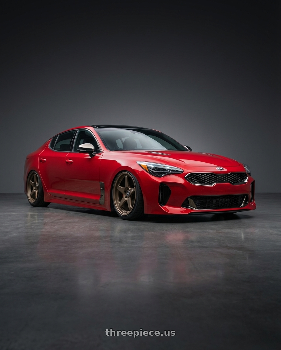 2022 Kia Stinger GT with ESR Wheels APEX SERIES AP5 5x114.3 19x8.5 +30 Matte Bronze wheels