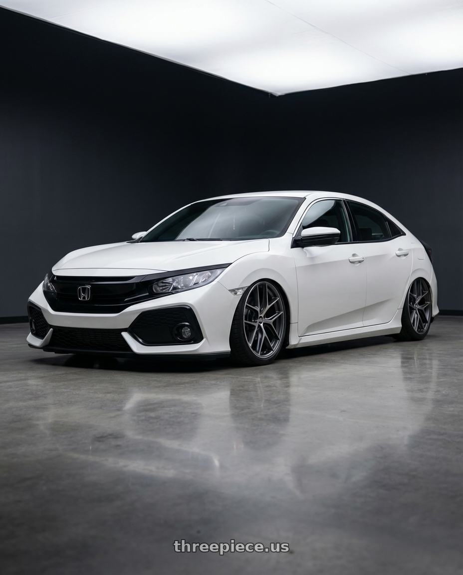 2019 Honda Civic with BBS CC-R 5x114.3 19x8.5+30 Graphite w/ Diamond Cut Face wheels