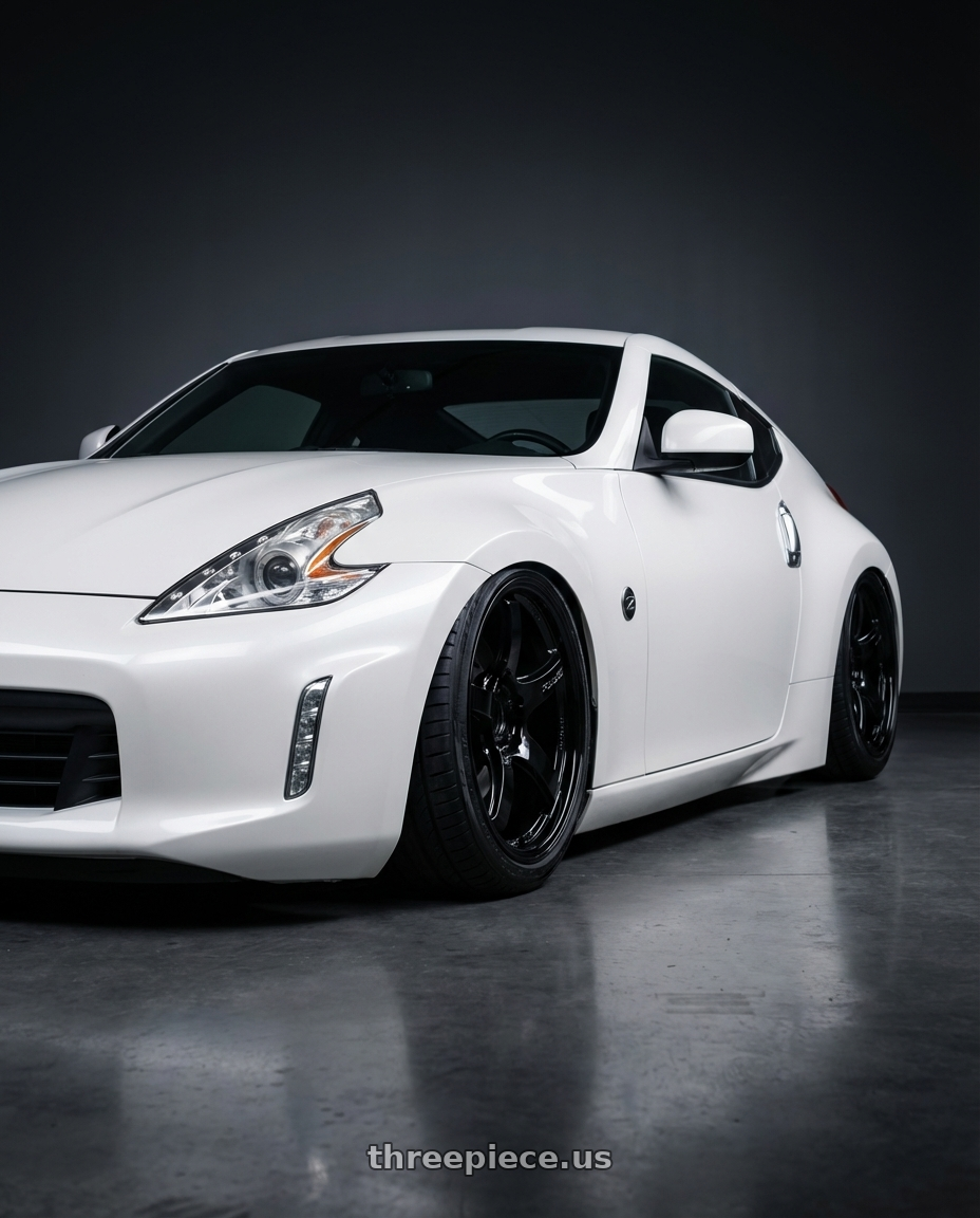 2019 Nissan 370Z with Gram Lights 57CR 5x114.3 19x9.5+25 Glossy Black wheels
