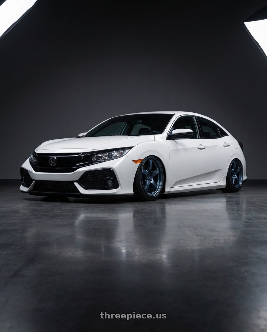 2024 Honda Civic with Gram Lights 57CR 5x114.3 19x9.5+25 Gunblue II wheels