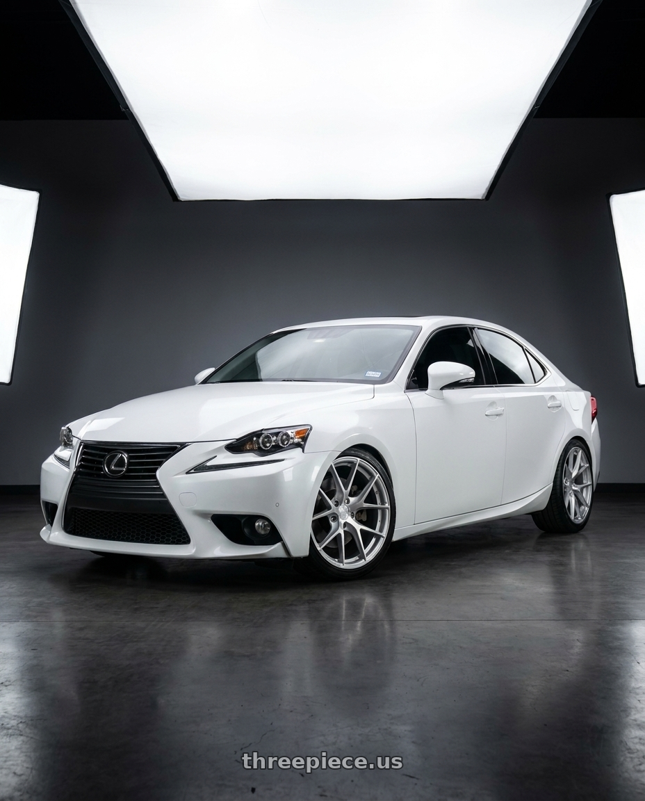 2016 lexus is200t base with Aodhan AFF7 5x114.3 19x9.5+35 Gloss Silver Machined Face wheels