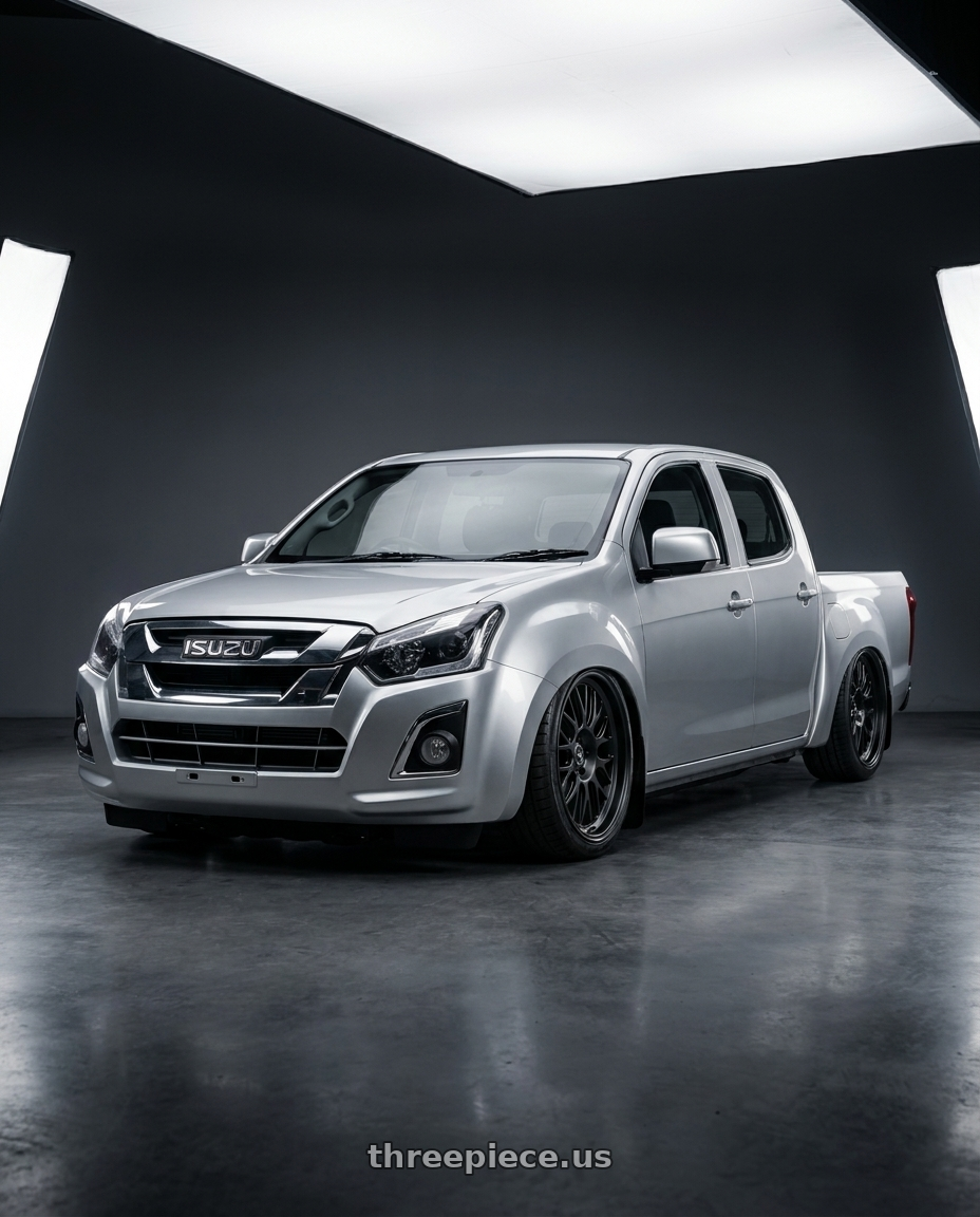 2018 Isuzu Dmax with fifteen52 HOLESHOT 5x112 19x8.5 +45 ASPHALT BLACK (SATIN BLACK) wheels