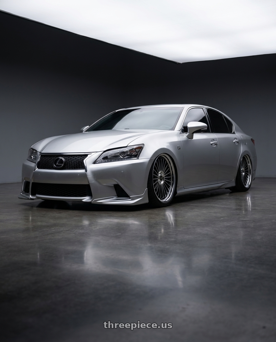 2015 Lexus gs350 with Work Emitz Black Polish 5x115 19x11.0 +22 wheels