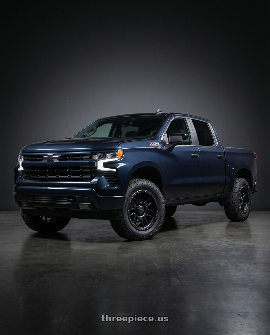 2023 Chevrolet Silverado 1500 with Vision Off-Road 111 Nemesis 6x139.7 20x9+10 Matte Black wheels