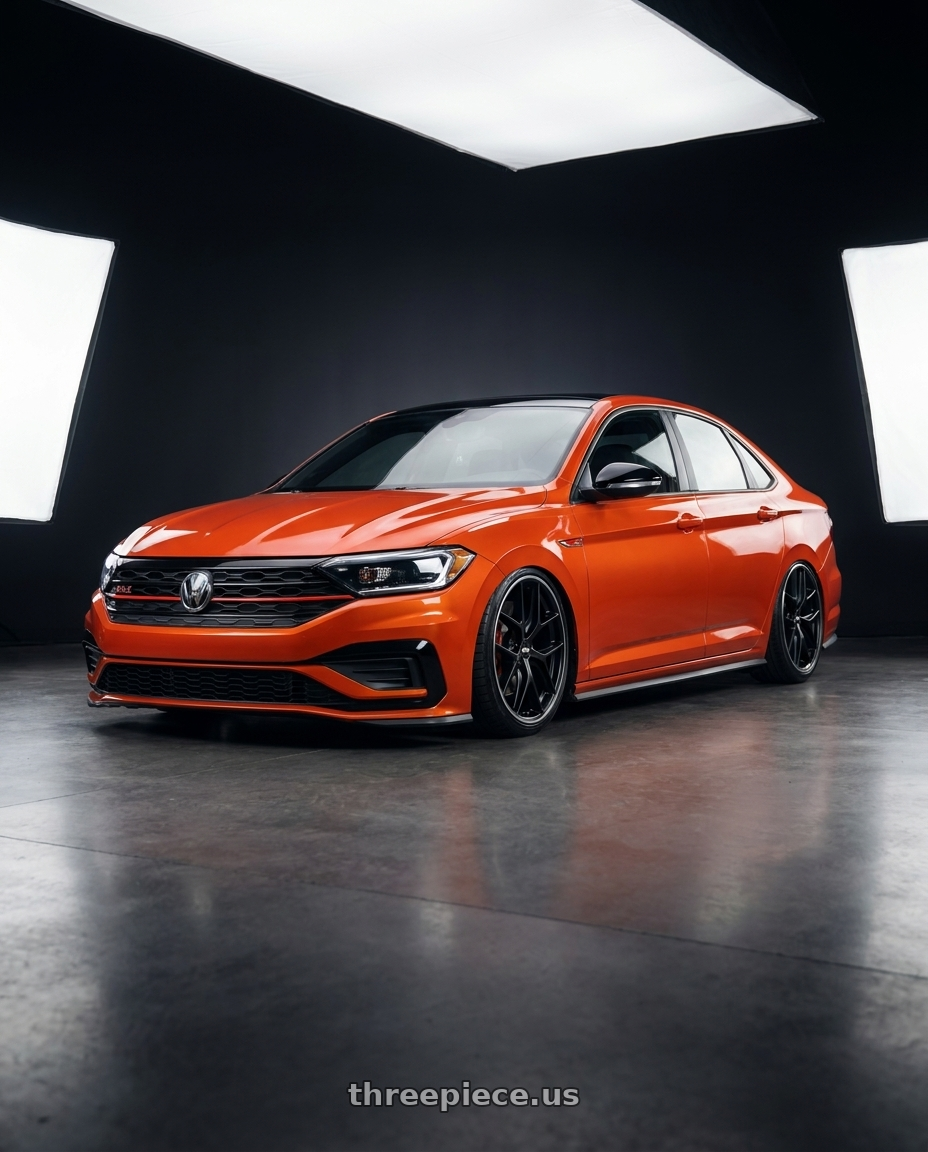 2023 Volkswagen Jetta GLI MK7 with BBS CC-R 5x112 19x8.0+27 Satin Black wheels