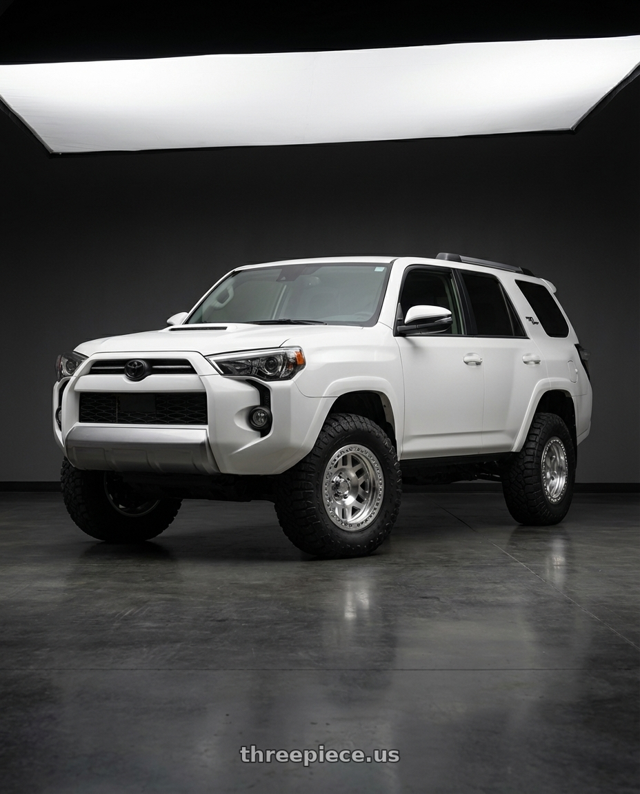 2022 Toyota 4Runner with KMC KM229 MACHETE CRAWL BEADLOCK 6X139.7 17X9 -38 MACHINED wheels