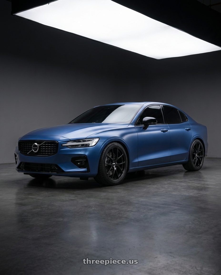 2020 Volvo S60 with BBS RI-A 5x112 18x8.5 +38 Diamond Black wheels