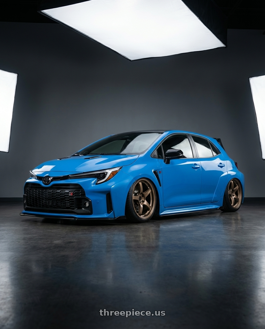 2024 Toyota GR Corolla with Gram Lights 57CR 5x114.3 18x9.5+38 Bronze II wheels