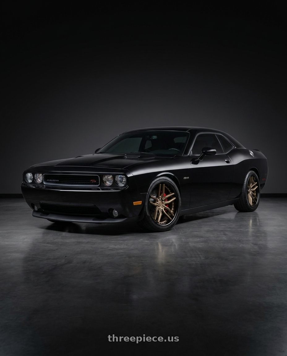 2014 dodge challenger black with Niche 1PC M195 METHOS 5X115 20X9 +18 MATTE BRONZE BLACK BEAD RING wheels