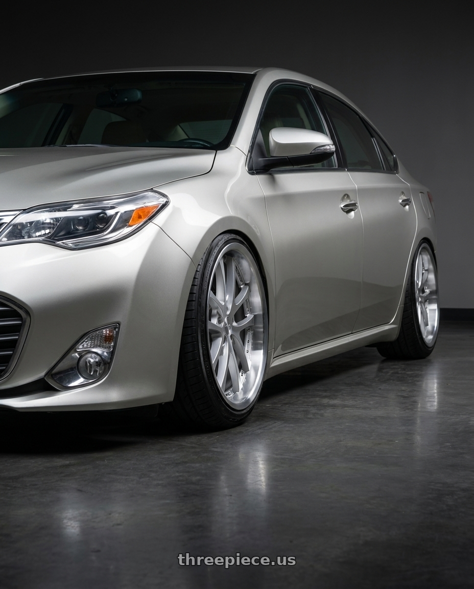 2013 toyota avalon with Vors AR5 5x114.3 19x9.5 +35 Silver Machine Face Lip Chrome Rivet wheels