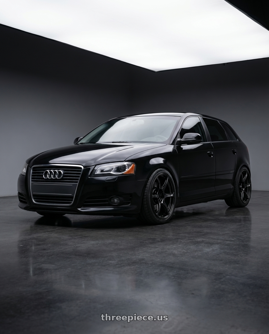 2012 Audi A3 8P with Advan RGIII 5x112 18x8+50 Gloss Black wheels