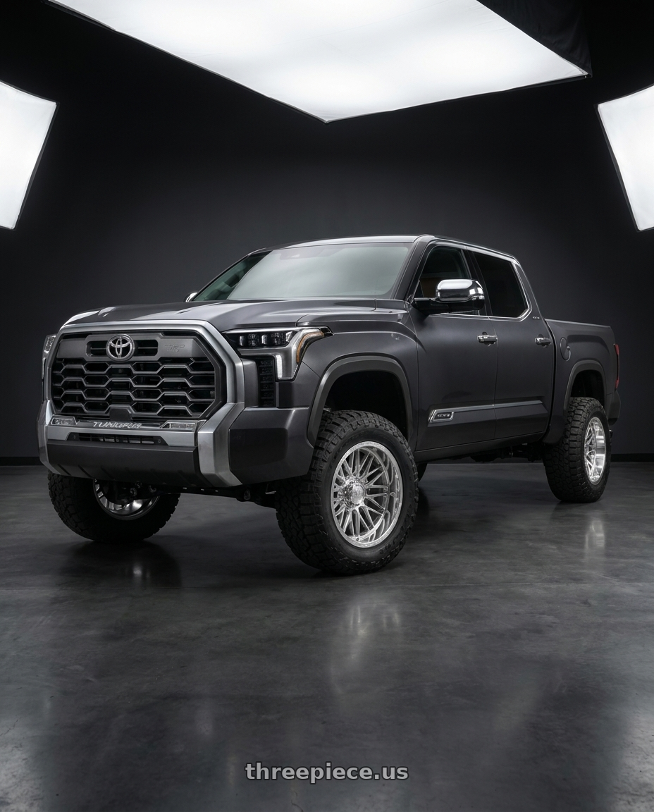 2024 Toyota Tundra with LOCK OFFROAD INVADER FORGED BEADLOCK 6x139.7 17x9 0 Raw Machine Forged wheels