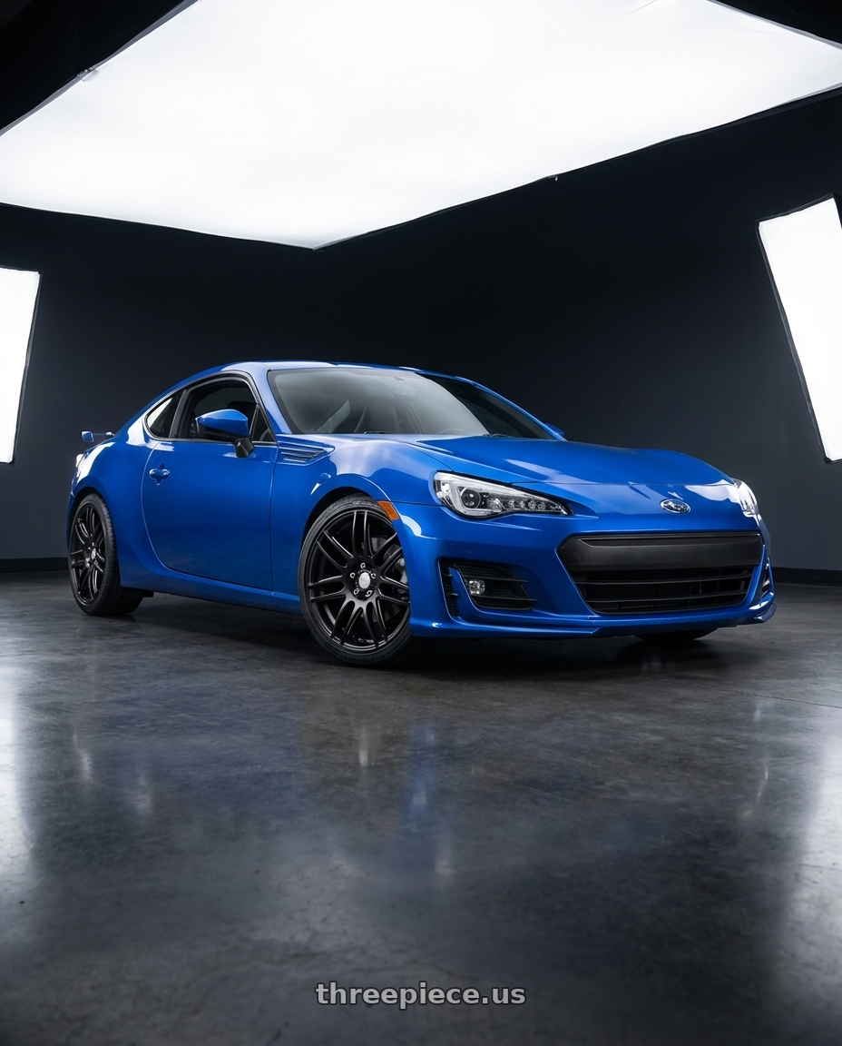 2017 Subaru BRZ with Niche 1PC M106 NR6 5X100/5X114.3 17X7.5 +45 MATTE BLACK MILLED wheels