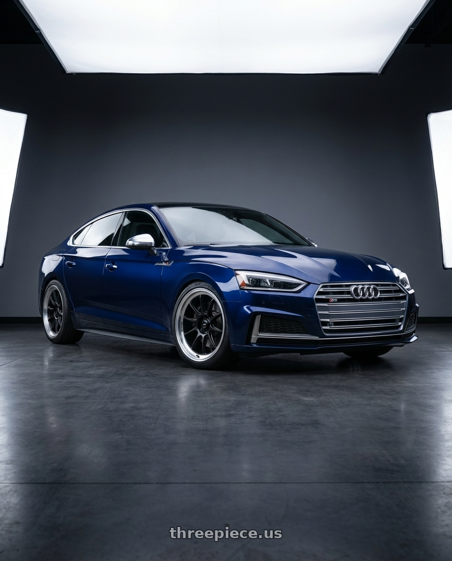 2014 Audi S5 B8 with Konig Countergram 5x112 19x11+40 Matte Black / Matte Machined Lip wheels