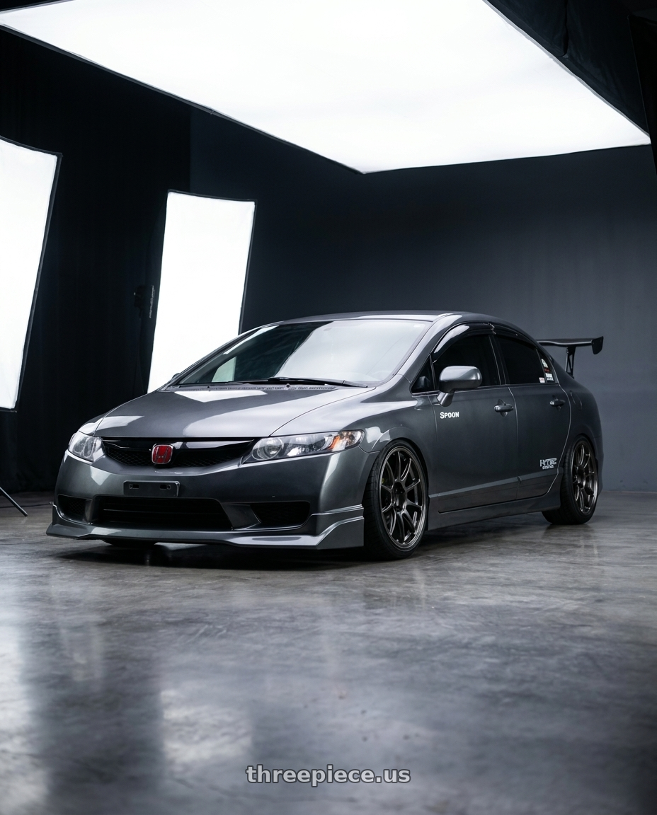 2009 HONDA CIVIC with WedsSport TC105X Forged 5x114.3 18x8.5+43 Face 1 / EJ-TI wheels