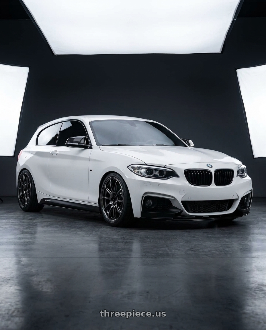 2016 BMW F20 with Advan Racing RSIII 5x120 18x8.5 +35 RACING HYPER BLACK & RING wheels