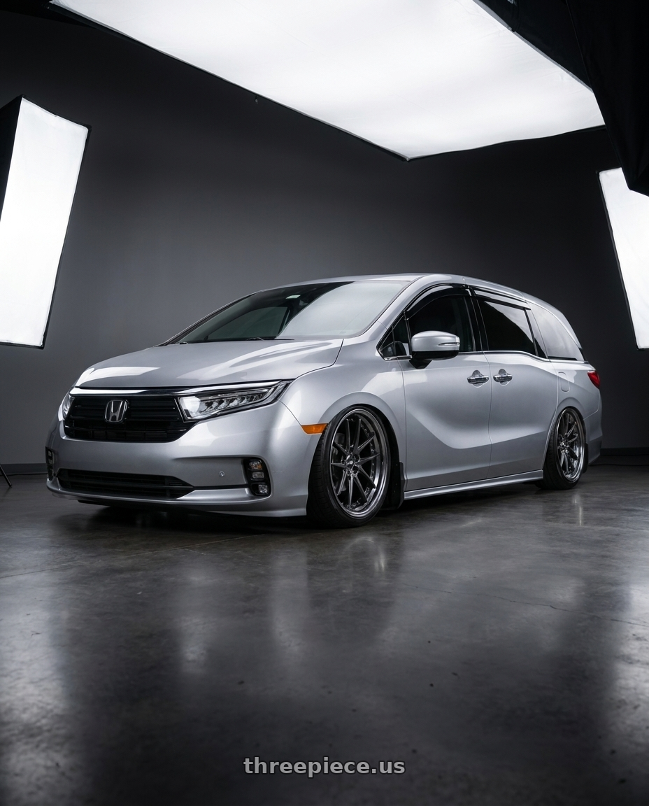 2024 honda odyssey with Ssr Reiner Type 10S 5x120 20X8.5 45 Hyper Disk Prism Dark Gunmetal wheels