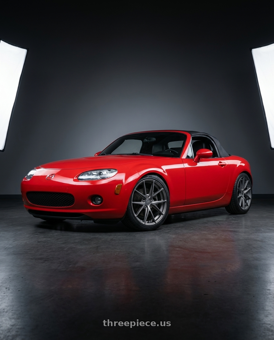 2012 Mazda MX-5 Miata NC with Niche 1PC M116 MISANO 5X114.3 17X8 +40 MATTE GUN METAL wheels