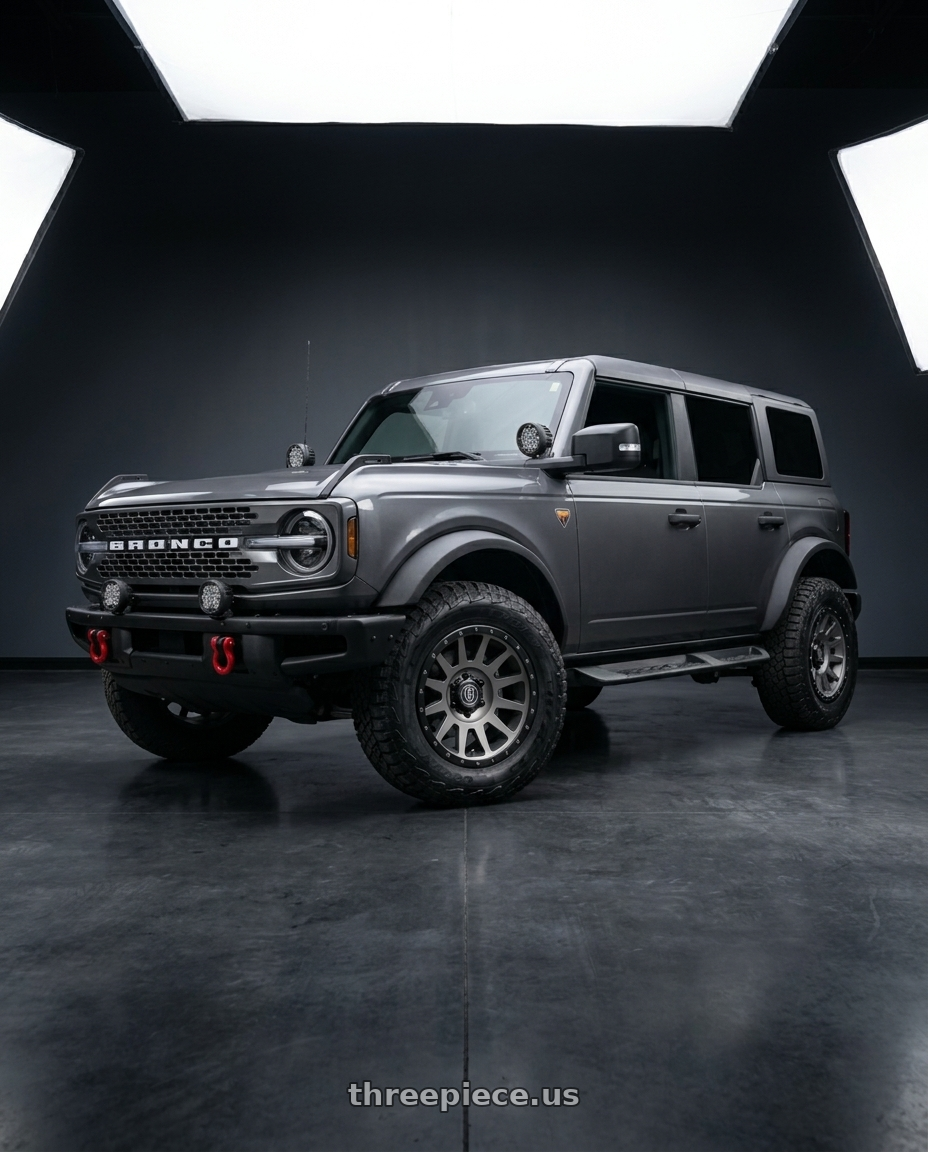 2023 Ford Bronco with Icon Alloys COMPRESSION 6x139.7 17X8.5+25 TITANIUM wheels