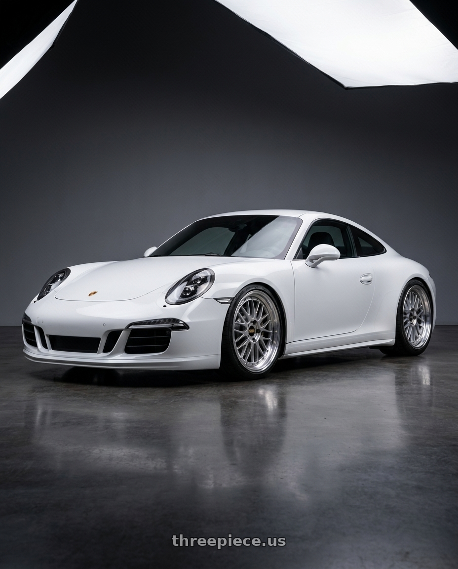 2015 Porsche 911 with BBS LM 5x120 21x10.0+38 Diamond Silver wheels