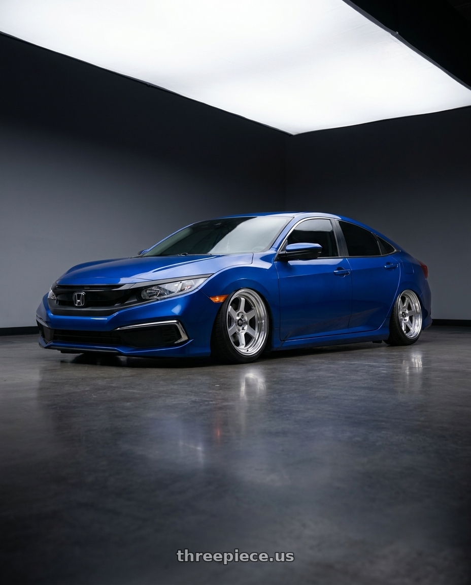2020 Honda civic lx sedan with MST Wheels Time Attack 5x114.3 16x8.0 +20 Machined wheels