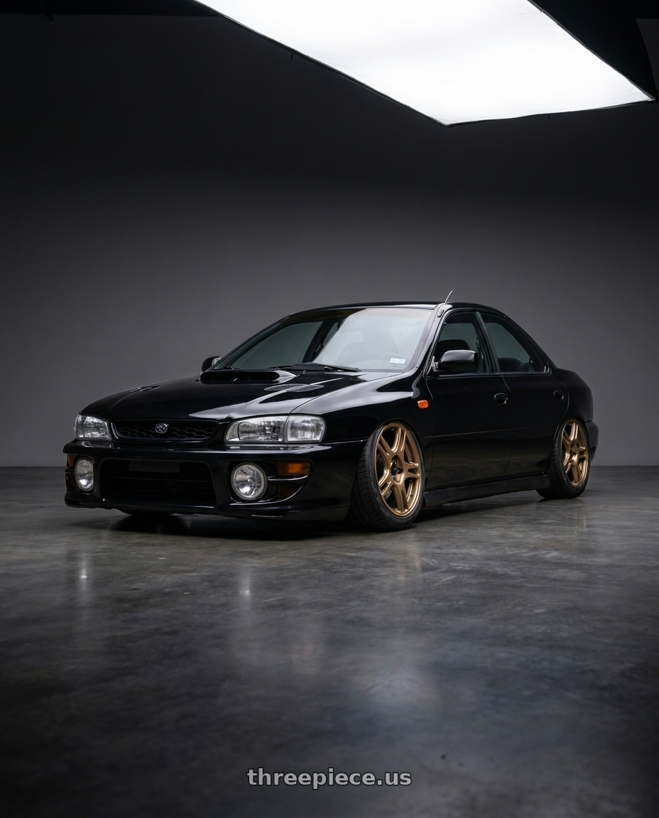 1998 Subaru Impreza GC8 with Konig Ampliform 5x100 18x8.5+44 Gloss Bronze wheels