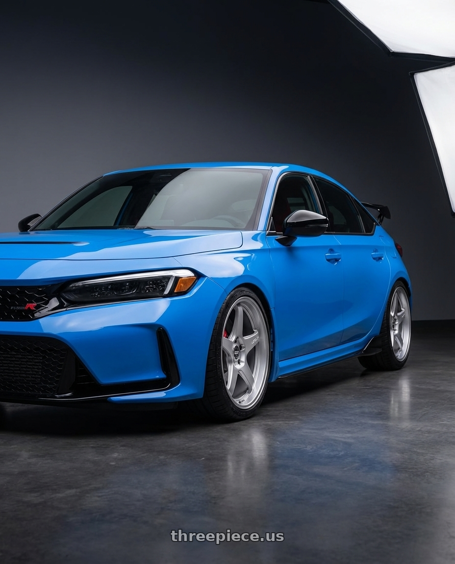 2024 Honda Civic Type R with ESR Wheels APEX SERIES AP5 5x120 19x9.5 +35 Hyper Silver wheels