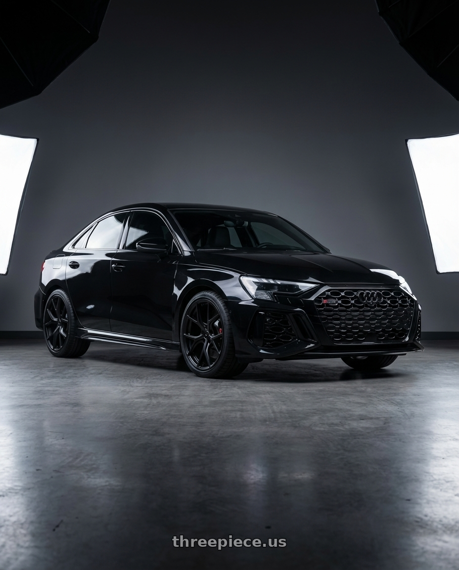 2022 Audi RS3 8Y with Aodhan AFF2 5x112 19x8.5+35 Matte Black wheels