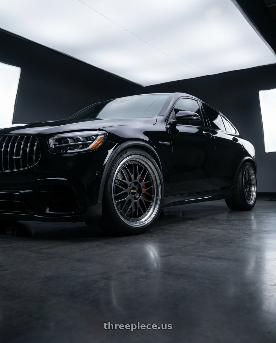 2021 mercedes glc63s with BBS LM 5x112 21x10.0+40 Diamond Black wheels