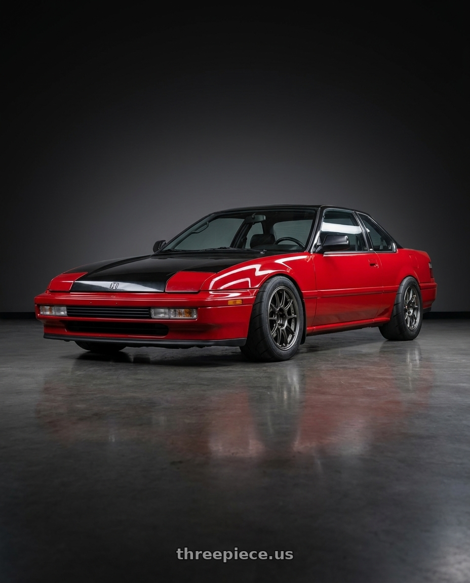 1991 Honda prelude with WedsSport TC105X 4x100 16x7.0+36 EJ Titan wheels