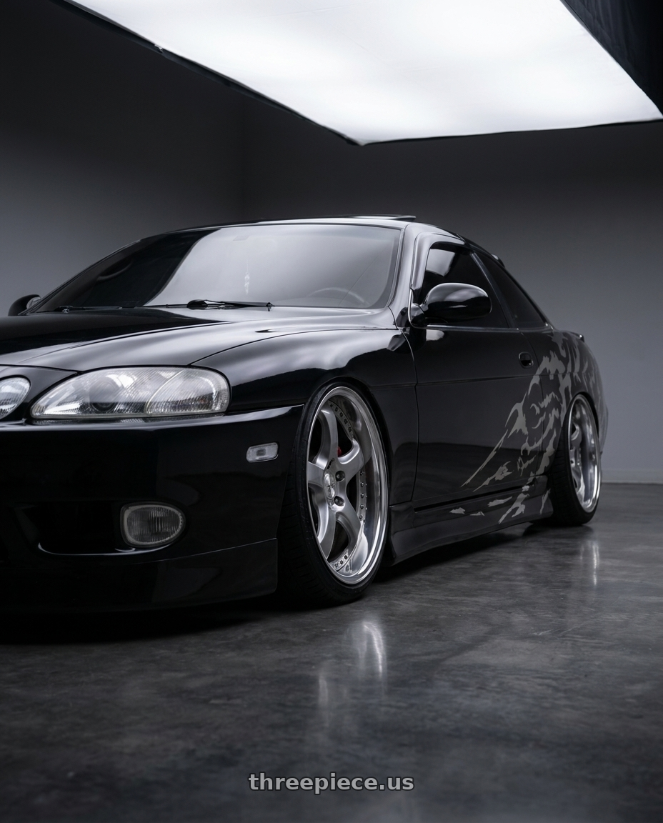 1992 lexus sc409 with Work Wheels VS-KF 5x114.3 18x9.5+39 Light Grey Silver R Disk FULL REVERSE wheels