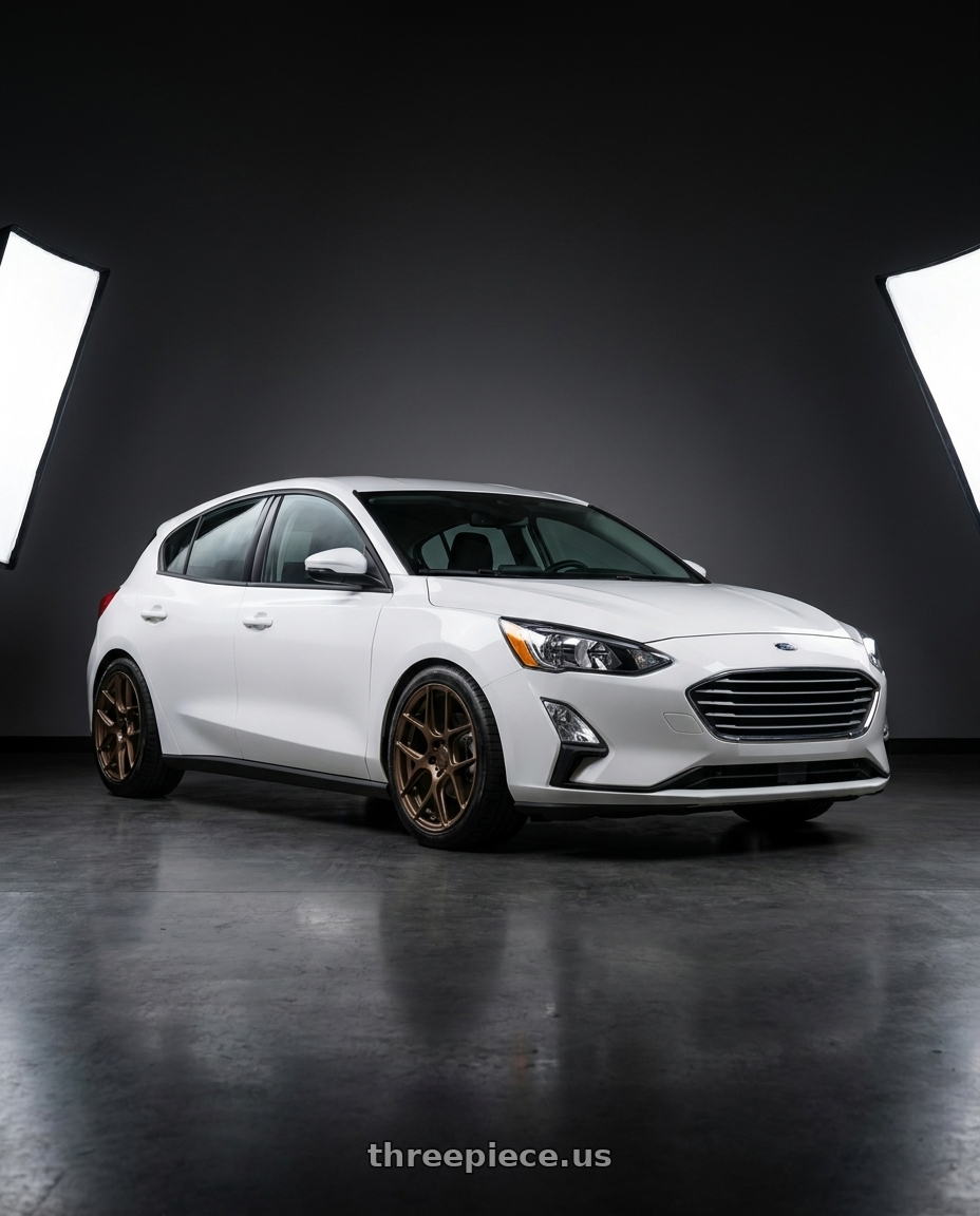 2020 Ford Focus with MRR FS1 5x112 18x8.5  +25 Gloss Bronze wheels