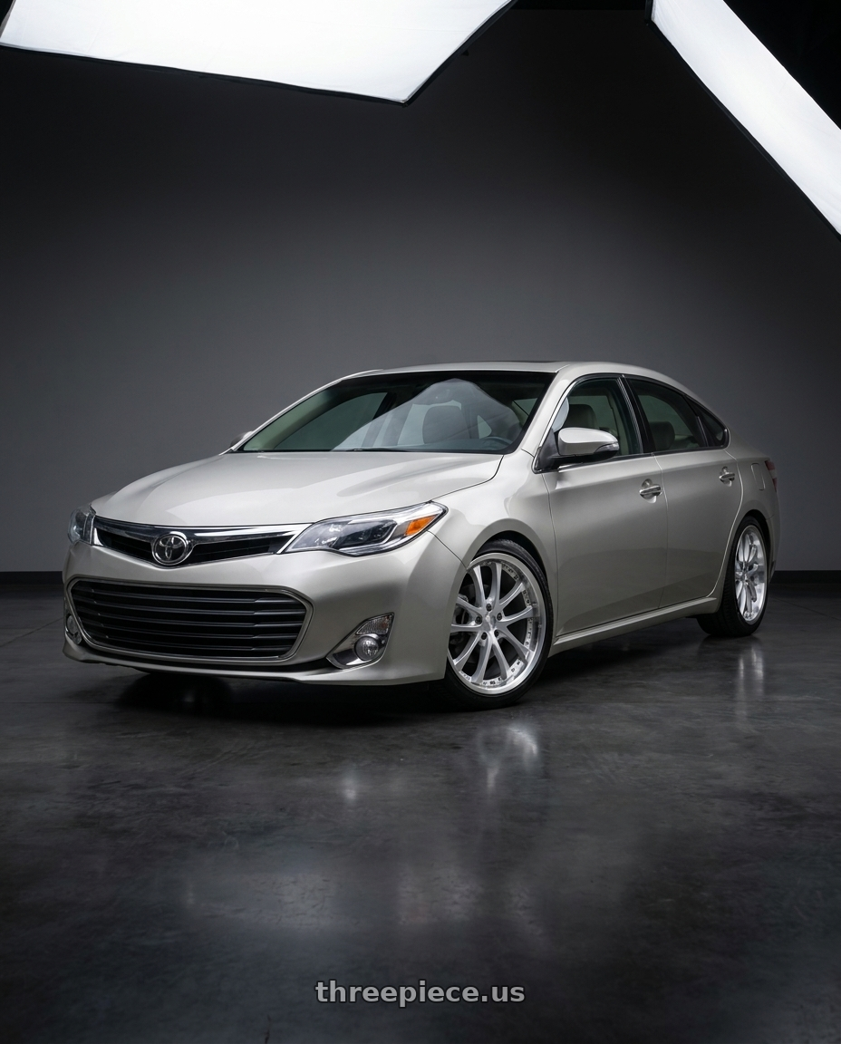 2013 toyota avalon with Vors AR5 5x114.3 19x8.5 +35 Silver Machine Face Lip Chrome Rivet wheels