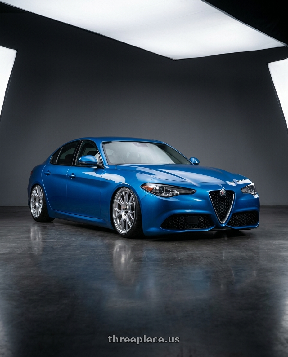 2023 alf romeo Guilia with BBS CH-R 5x130 19x12 +45 Brilliant Silver Polished Rim Protector wheels