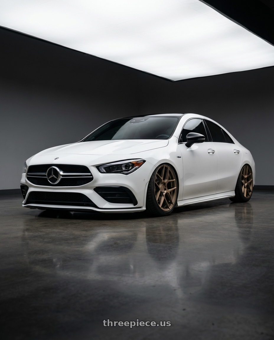 2023 Mercedes-Benz CLA C118 with Aodhan AFF2 5x112 19x8.5+35 Matte Bronze wheels