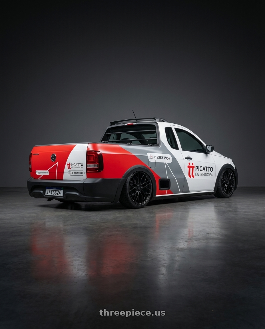 montana 2015 adesivada de pigatto with KATANA RACING KR01 5x108 17x7.5 +40 Matte Black wheels rear three quarter view slight stretch tires