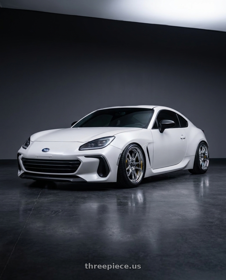 2023 Subaru BRZ with Heritage Wheel EBISU MonoC 5x100 18x9.5+38 Chrome wheels