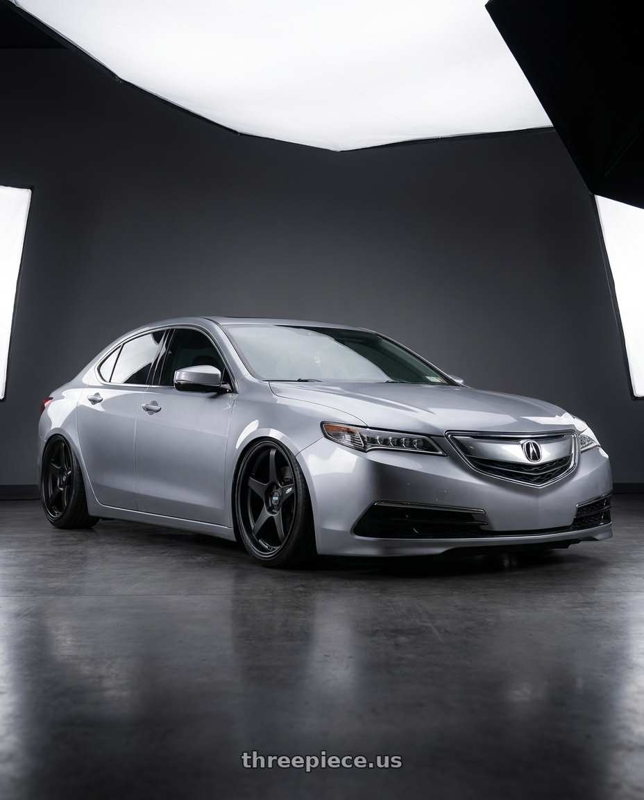2019 Acura TLX with ESR Wheels APEX SERIES AP5 5x114.3 19x8.5 +30 Matte Black wheels
