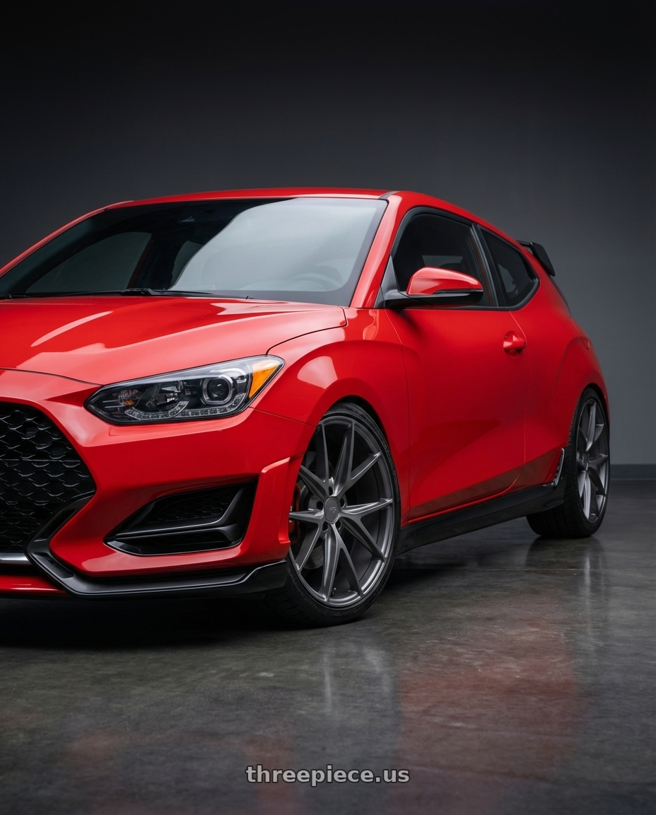 2022 Hyundai Veloster N with Niche 1PC M116 MISANO 5X114.3 19X8.5 +45 MATTE GUN METAL wheels