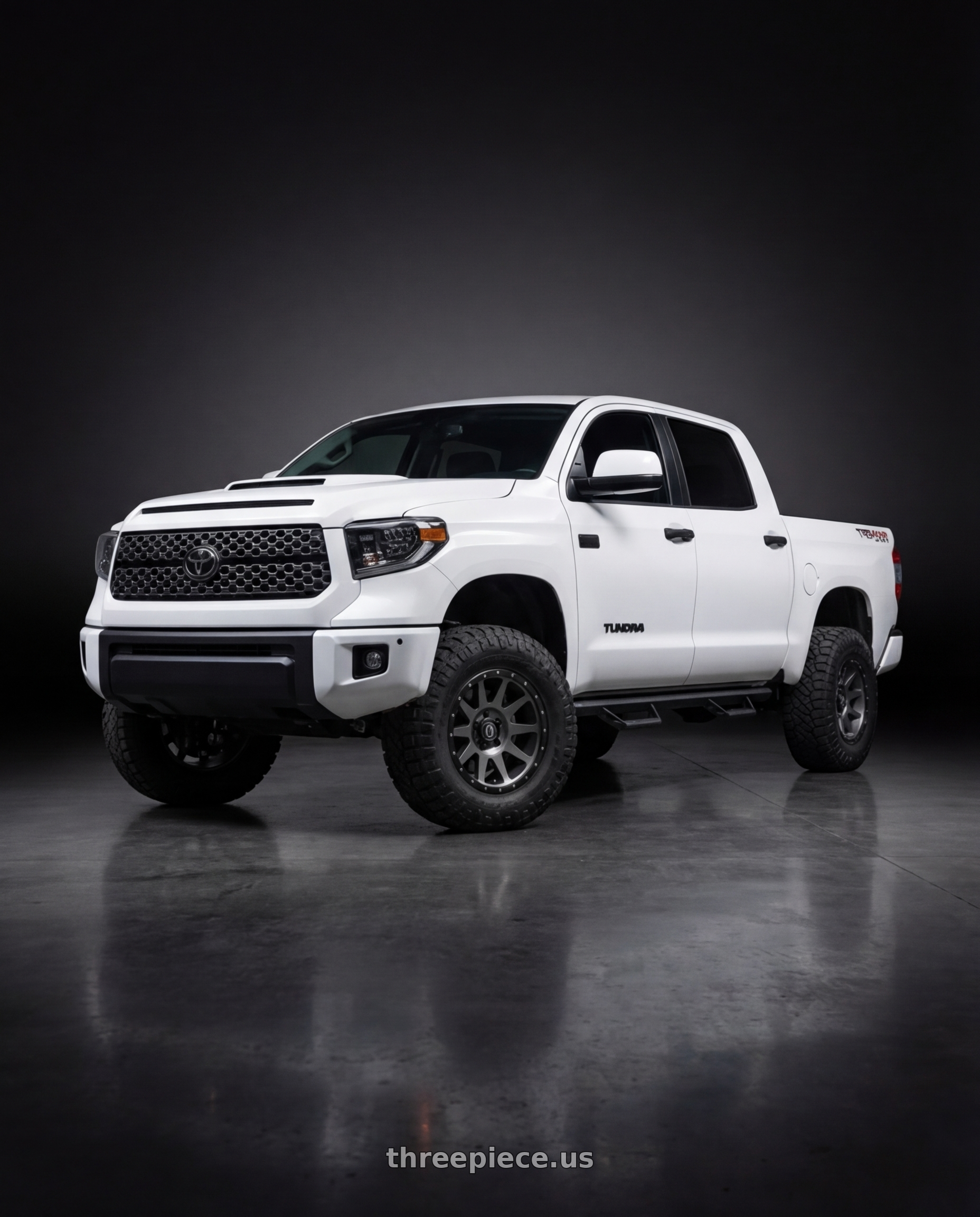 2021 Toyota tundra with Icon Alloys COMPRESSION 5x150 17x8.5+25 TITANIUM wheels