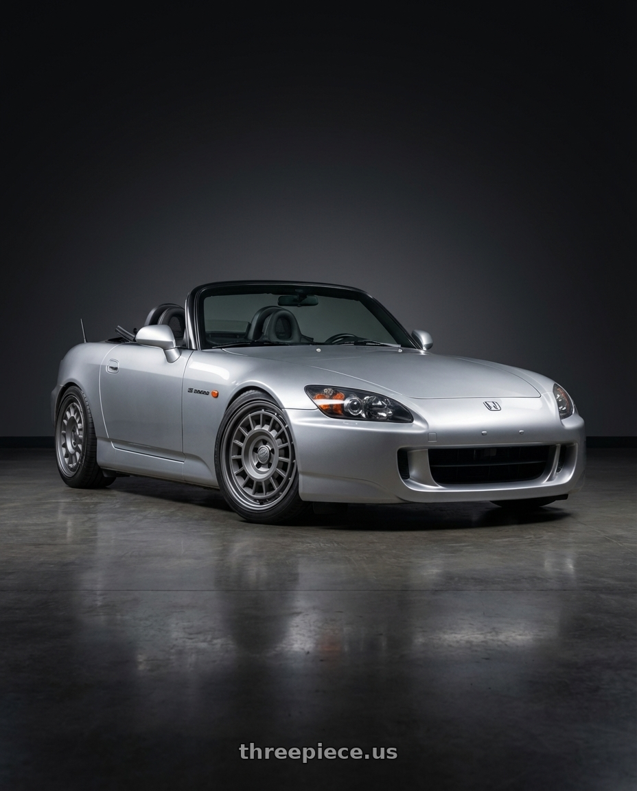 2009 Honda S2000 with fifteen52 ALPEN MX 5x114.3 17x8 +38 FROSTED GRAPHITE (SATIN GREY) wheels