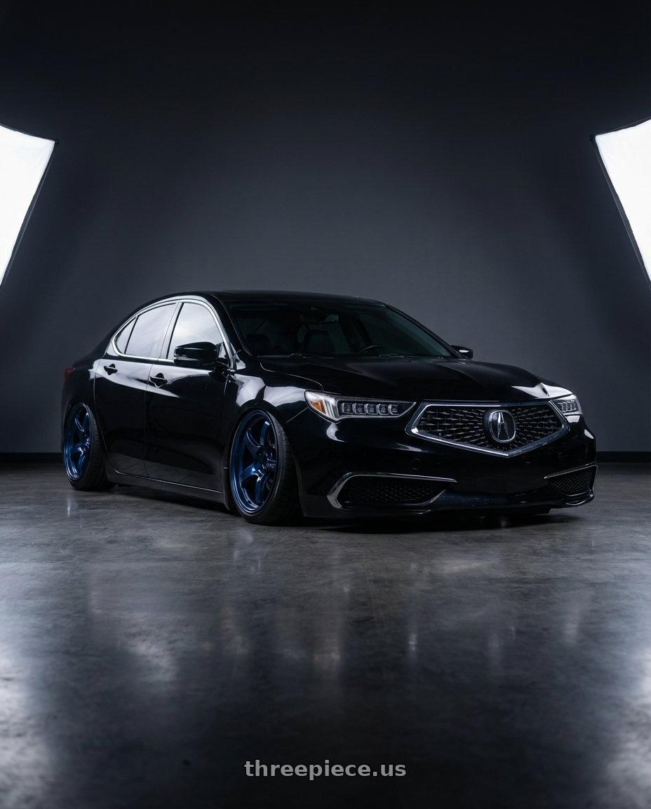 2019 acura tlx with Gram Lights 57CR 5x112 19x10.5 +35 ETERNAL BLUE PEARL wheels