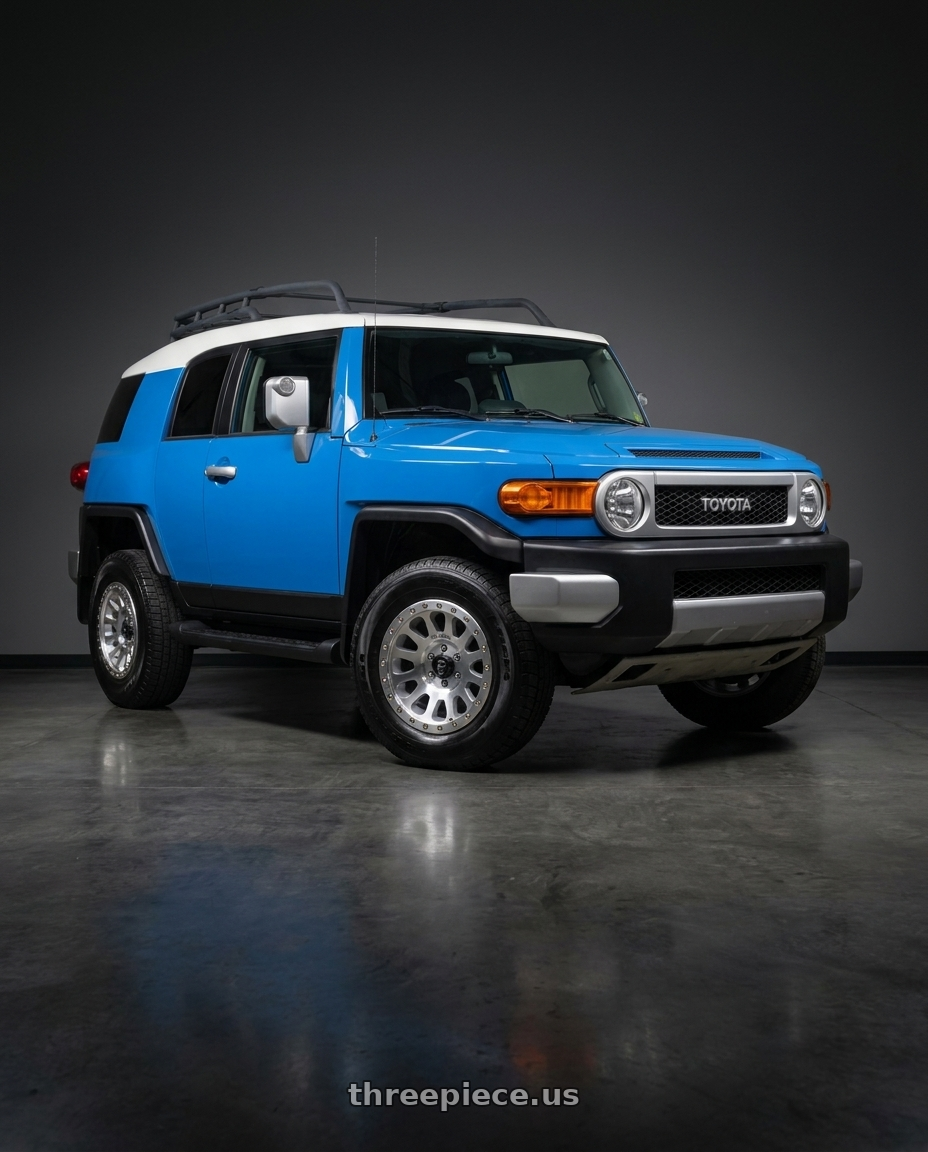 2007 Toyota FJ Cruiser with Fuel 1PC D647 VECTOR 6X139.7 17X8.5 +7 DIAMOND CUT MACHINED WITH CLEAR COAT WITH wheels