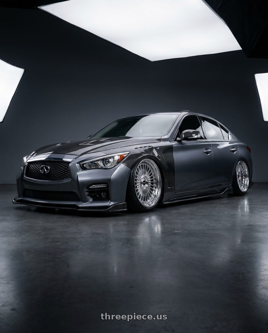 2016 Infiniti q50s with Work Emitz Chrome 5x114.3 19x10.5 +38 wheels