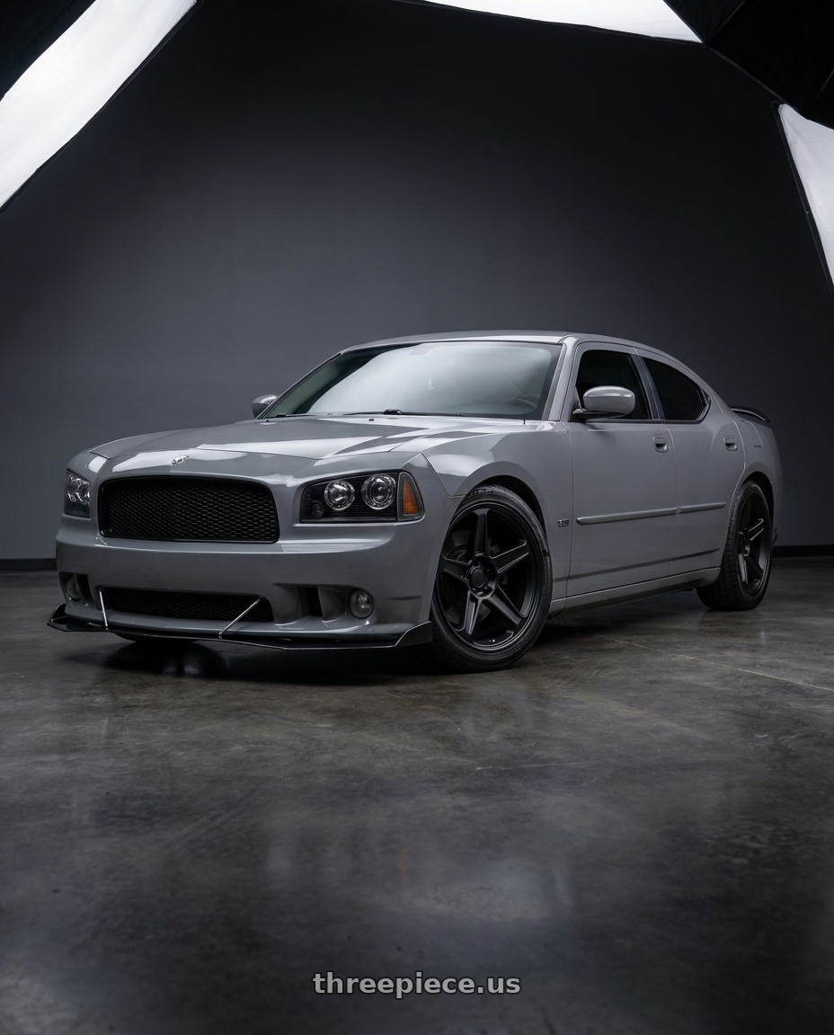 2006 dodge charger rt with Performance Replicas PR186 5X115 20X9 +20 MATTE BLACK wheels